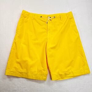 Fumito Ganryu Broadcloth Short Pants Yellow Shorts Japan Streetwear Size 42